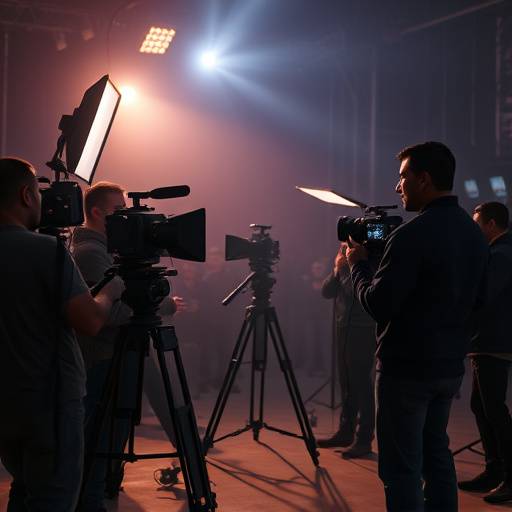 Photo d'une équipe de tournage travaillant sur un lieu, illustrant la gestion complète de la localisation